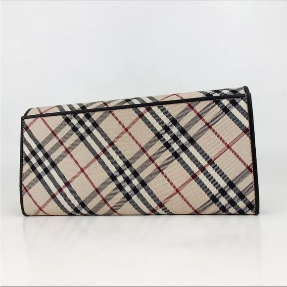 Authentic BURBERRY Nova Check purse Nylon jacquard/leather - Picture 2 of 13